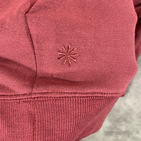 Athleta Sweatshirt Women's Medium Pink Sunrise V-Neck Thumb Holes Stretchy - Picture 7 of 13